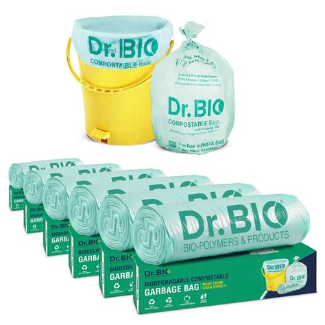 Dr. Bio Compostable Biodegradable Eco Friendly Garbage Bags 37 X 30 ...