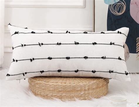 Amazon.com: NUYECY Decorative Extra Long Lumbar Pillow Cover 12 x 40 ...