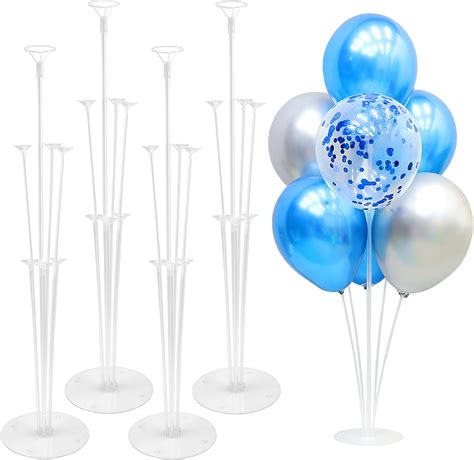 Amazon.com: Balloon Stand Kit 4 Set Balloon Sticks with BaseBalloon ...