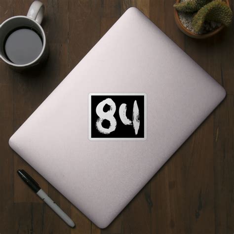 Number 84 - 84 - Sticker | TeePublic