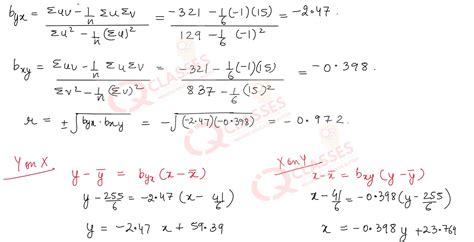 class12 ISC Maths Important Questions Chapter Linear Regression