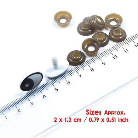 Buy 60 Piece Oval Shape Black White Safety Eyes Plastic Safety Eyes ...