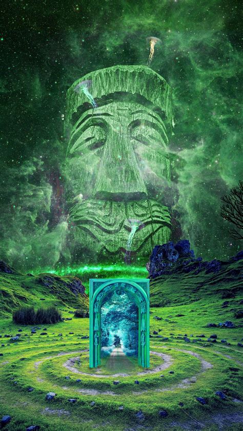 Download wallpaper 800x1420 portal, totem, imagination, fantasy ...