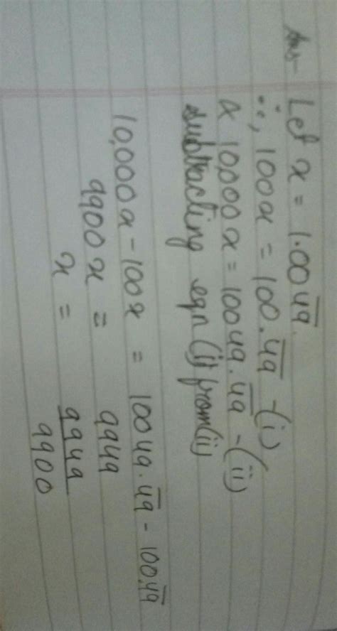 class 9 maths express 1.0049 bar on 49 in the form p/q? - Brainly.in