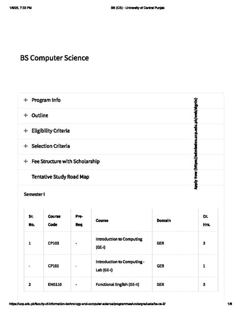 Image result for Computer Science Course Outline
