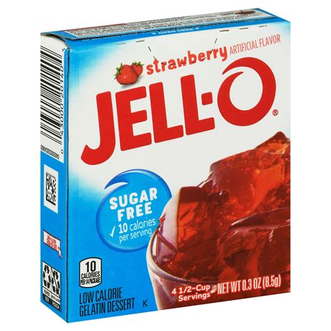 Jell-O Mix Gelatin Sugar Free Strawberry - 0.3 OZ 24 Pack – StockUpExpress