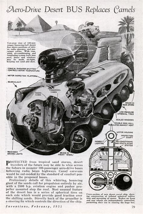 Aero-drive desert bus (1935) [1805 x 2690] | Scrolller