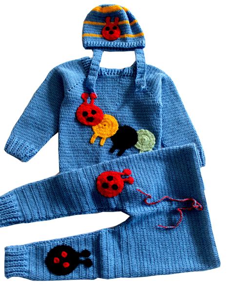Online Handmade Graminarts Self Design Woolen Jumpsuit Set For Baby Boy