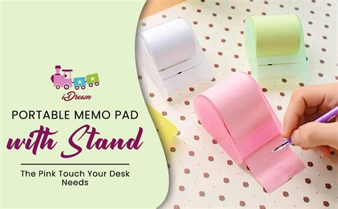 iDream Sticky Note Portable Memo Pad with Stand – Compact, Convenient ...