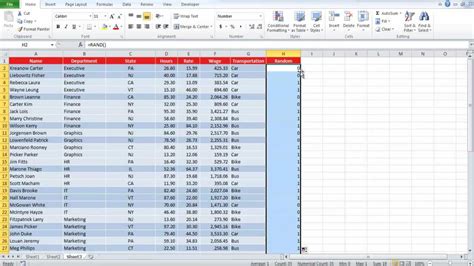 Image result for Random Number Table Excel