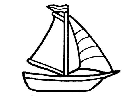 Simple boat to color - Transport Coloring Pages