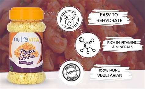 Nutra Vita Grated Pizza Cheese (Freeze Dried, Natural, Rehydratable ...