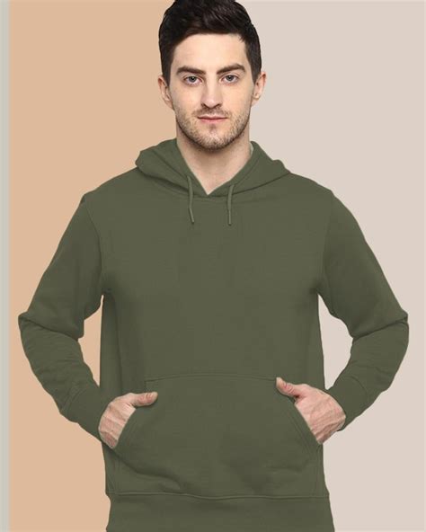 Buy Men's Green Hoodie Online at Bewakoof
