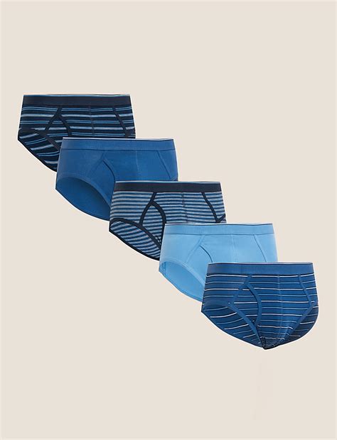 Buy 5pk Cotton Rich Cool & Fresh™ Briefs at Marks & Spencer