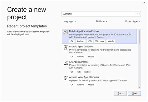 Make First Xamarin App Visual Studio 的图像结果