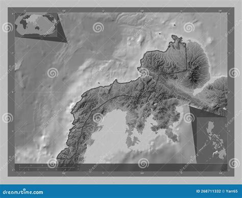 Zamboanga Del Norte, Philippines. Grayscale. Capital Stock Illustration - Illustration of planet ...