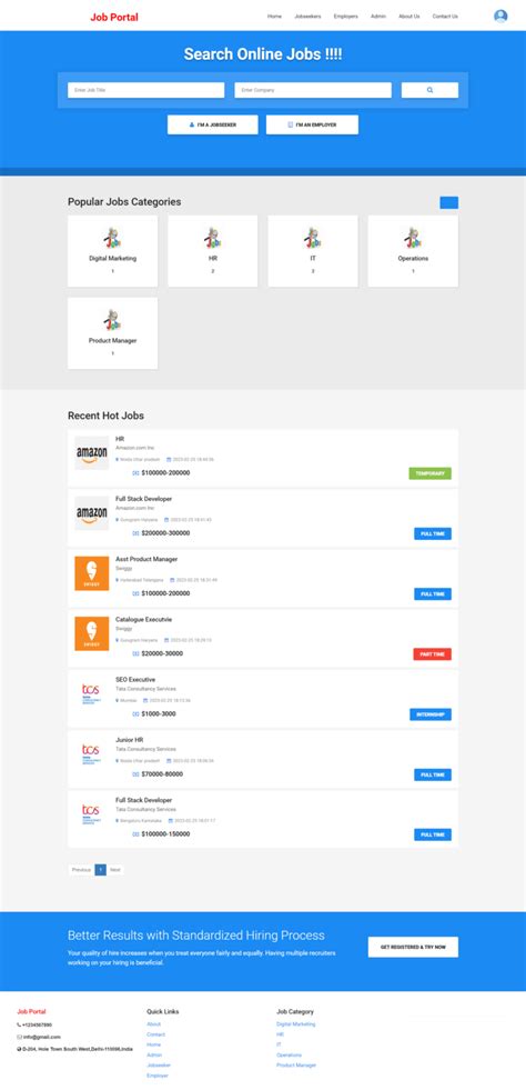 Image result for Job Portal Project in Java