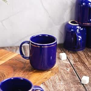 Buy Femora 22k Liquid Gold Line Design Ceramic Coffee Mug Tea cups, 180 ...