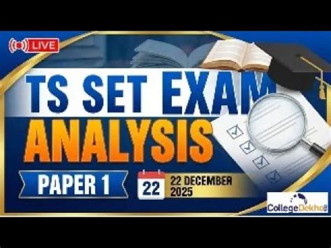 TS SET Question Paper 2025 LIVE: Paper 1, 2 Exam Analysis, Expected ...