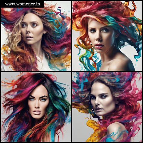 Creative AI Photography Prompt With Colorful Splash Hair Effects