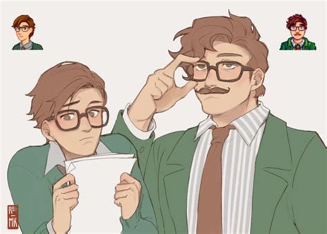 harvey (stardew valley) drawn by mk/ret | Danbooru