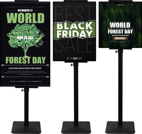 Amazon.com: Ownsig Floor Standing Display Sign Holder, 2 Tier Metal ...