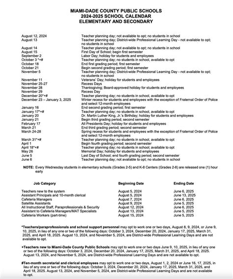 Miami Dade School Calendar 2025 2026 Printable