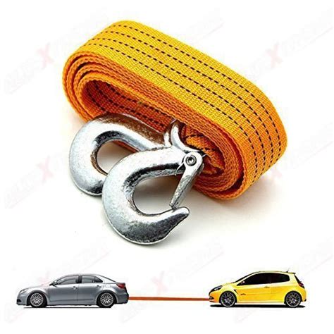 AllExtreme EXCTR3M Car Tow Rope Straps with Hooks-3 Tons 3 Meters (9 ...