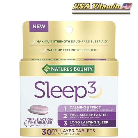 Jual Nature's Natures Bounty Sleep 3 Maximum Strength 10mg Melatonin Insomnia Obat Bantu Tidur ...