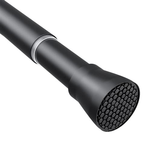 Snapklik.com : Tension Curtain Rod Black Tension Rod 28 To 48 Inch ...