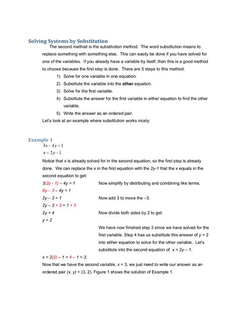 Image result for Substitution Solution Set Problems