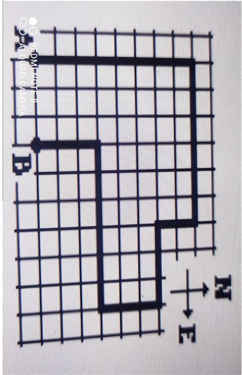 Observe the diagram given below. A person starts at A, walks along the ...