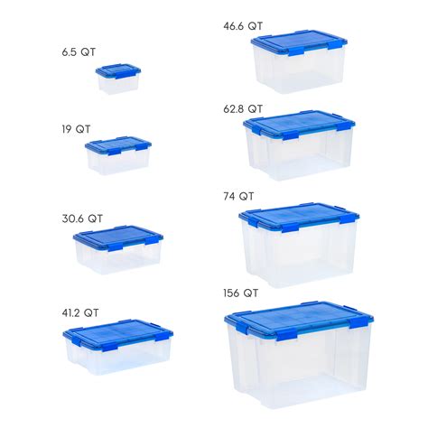 Buy IRIS USA, 156 Quart WeatherPro™ Gasket Clear Plastic Storage Box ...