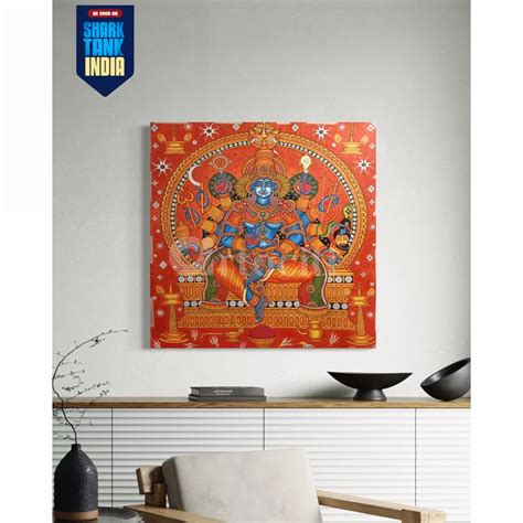 Buy Sree Badhrakali Maa Kerala Mural Canvas Giclee Print Online - Artociti