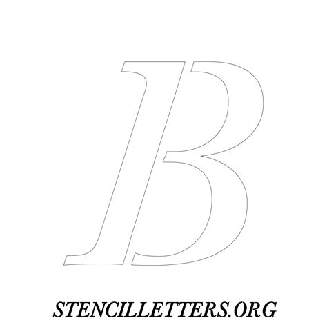 5 Inch Free Printable Individual 32 Italic Uppercase Letter Stencils ...