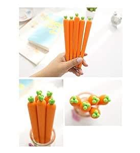 12 Pack Carrot Silicone Body Gel Ink Pen Kawaii Office School Supply ...