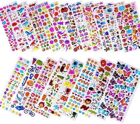 Buy Gifting Square Cartoon Polyvinyl Chloride Puffy 3D Cute Stickers ...