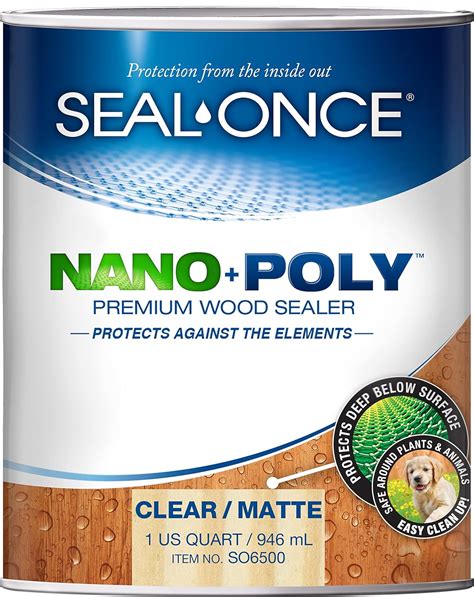SEAL-ONCE NANO+POLY Penetrating Wood Sealer with Polyurethane - 1 ...