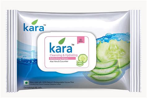 Kara Cleansing Refreshing Facial Wipes Viscose Fiber Aloe Vera ...