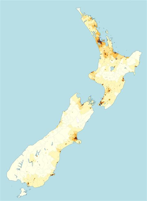 New zealand population map - New zealand population density map (Australia and New Zealand ...