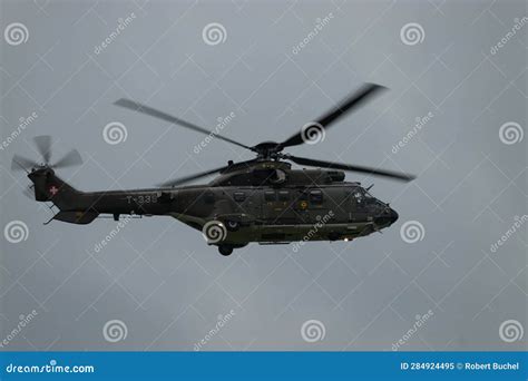 Swiss Military Super Puma Helicopter in Speck-Fehraltorf in Switzerland ...