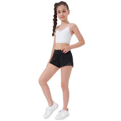 Aurefin Girls Athletic Shorts, Lightweight Running Shorts for Teen Gir