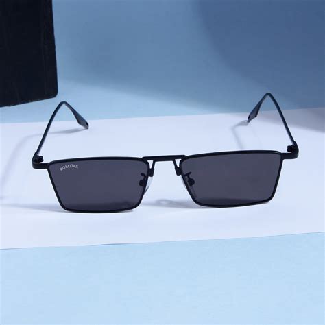 Blitz Black Rectangle Sunglasses For Men & Women – Royaltail