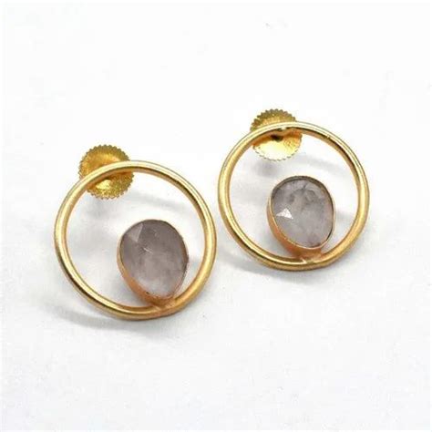 Gold Plated Earrings - Ladies Gold Plated Gemstone Earrings ...
