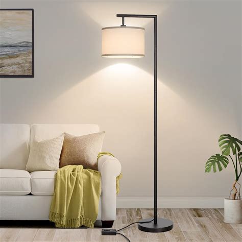 Boncoo Black Floor Lamp, Dimmable Floor Lamp for Living Room, Modern ...