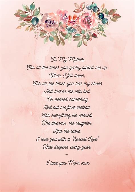 Mom Poem, Poems for Mom, Moms Poem, Poem for Mom, Mom I Love You ...