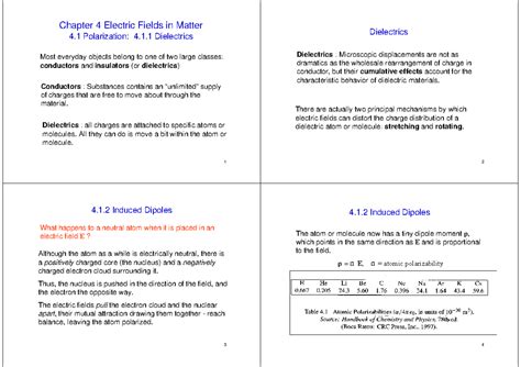 EM04 - Summary - Introduction to Electrodynamics - 1 Chapter 4 Electric ...