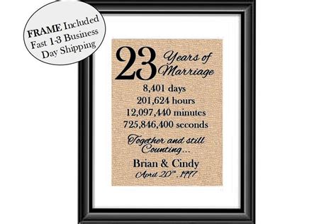 23rd Wedding Anniversary Gift | 23rd Anniversary Gifts | 23 Year ...