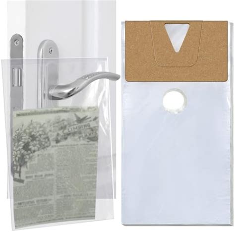 1000 Pcs Clear Door Hanger Bags, 6 x 9 Inch Poly Newspaper Bags, Bulk ...