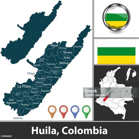 Huila Department Colombia Stock Illustration - Download Image Now - Colombia, Country ...